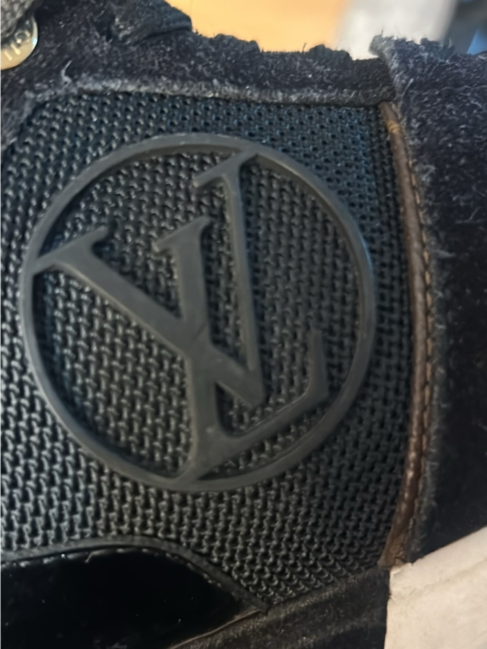 Louis Vuitton Black Suede & Mesh Athletic Sneakers